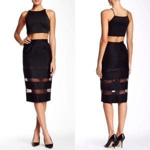 French Connection Designer Midi Pencil Skirt Long